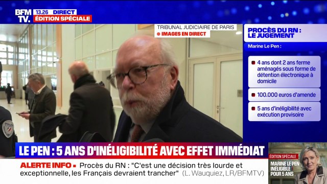Procès du RN: On va résister , estime Wallerand de Saint-Just (conseiller régional RN d'Île-de-France)