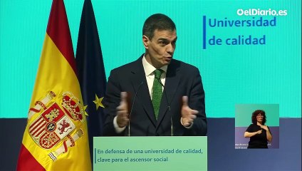 Sánchez carga contra quienes "amenazan" a la universidad pública: "Ya conocemos su método, como con la sanidad: primero recortan para después privatizar"