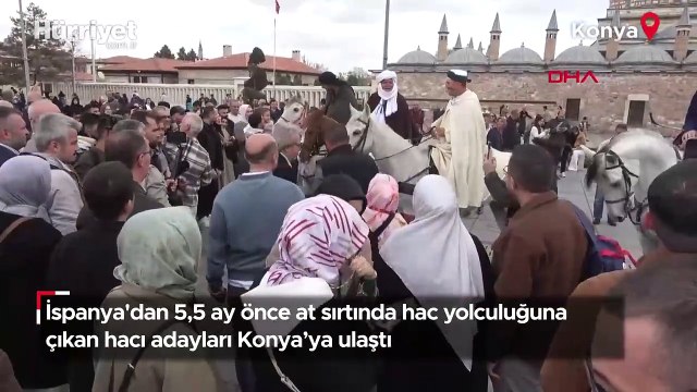 İspanya'dan at sırtında hac yolculuğuna çıkan hacı adayları Konya’ya ulaştı