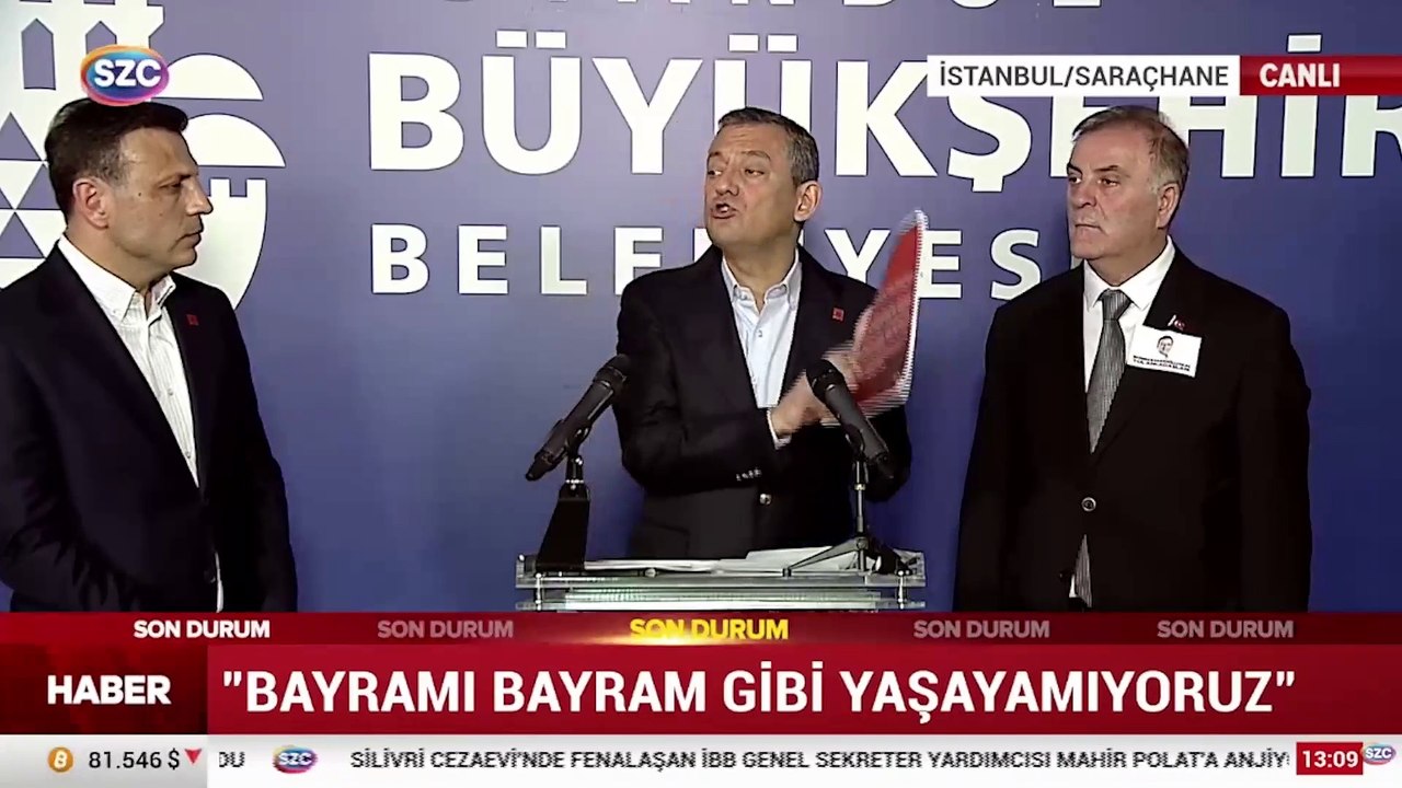 Özgür Özel: Bu bayramı bayram gibi yaşayamıyoruz