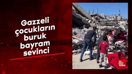 Gazzeli çocukların buruk bayram sevinci