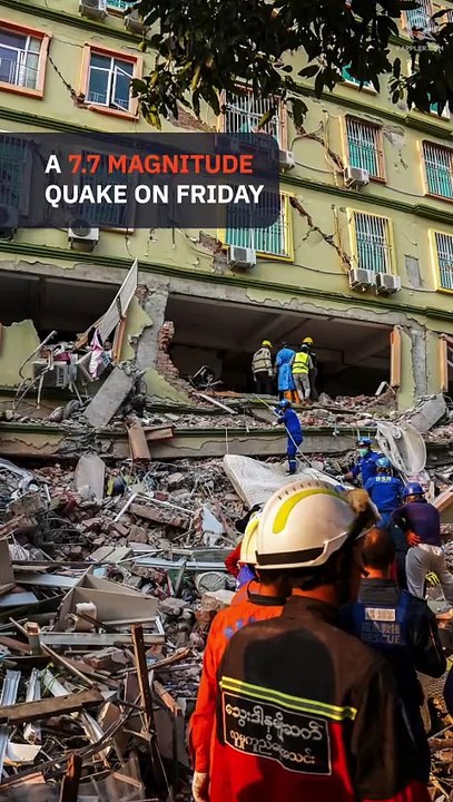 Woman pulled alive from Myanmar earthquake rubble; race to find more survivors