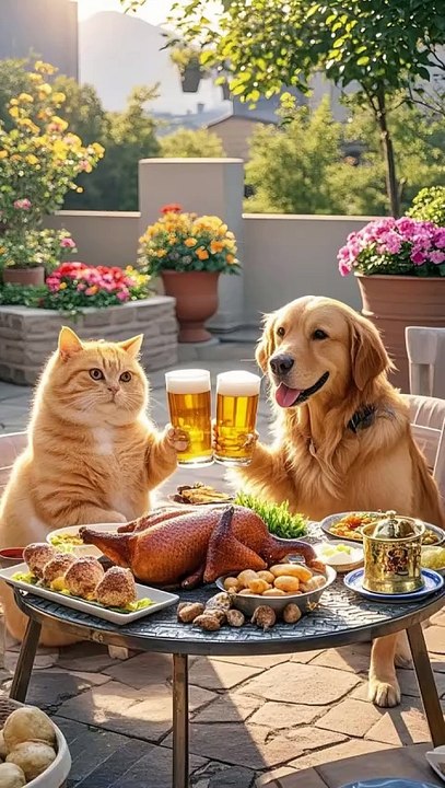 The big orange cat's sister Yaya is here! "Orange cat" "Cat that can cook" "Healing" Kitten ai video #Capybara #Capybara #cat #instagram