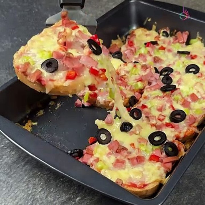 Making pizza slices out of bread! 🍕😋