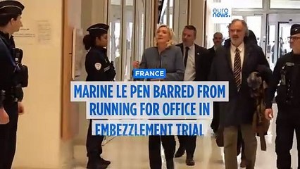 Marine Le Pen barred from running for office with immediate effect in Paris embezzlement trial
