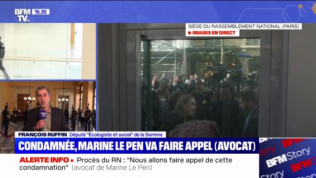 Marine Le Pen condamnée à 5 ans d’inéligibilité: Marine Le Pen et ses 20 complices ne sont pas victimes, ils sont coupables , rappelle François Ruffin, député Picardie Debout