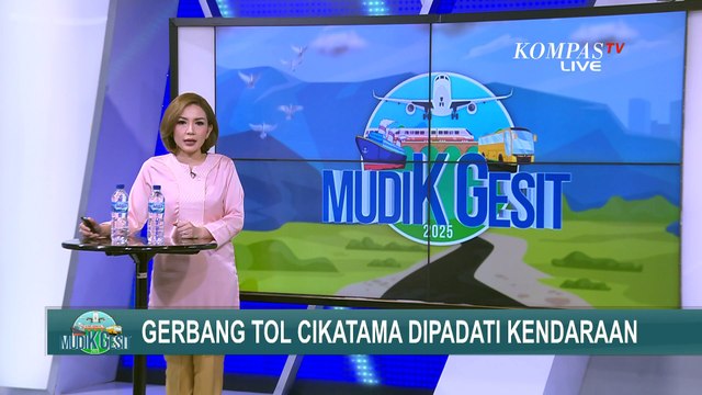 [FULL] Pantauan Kepadatan Gerbang Tol Cikampek Utama di Hari Pertama Lebaran