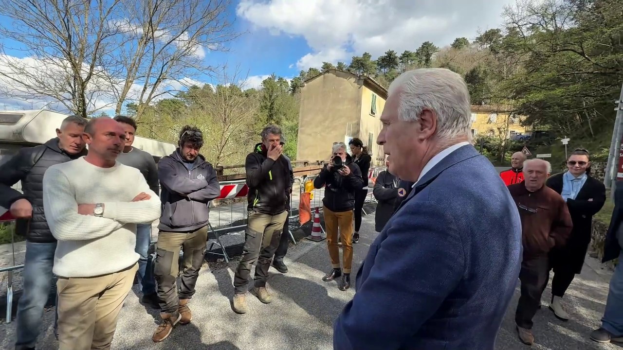 Sopralluogo di Eugenio Giani a San Baronto (Lamporecchio) per verificare tutti i danni del maltempo e dare risposte ai cittadini