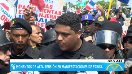 Momentos de alta tensión en marcha patriótica en Friusa | El Despertador