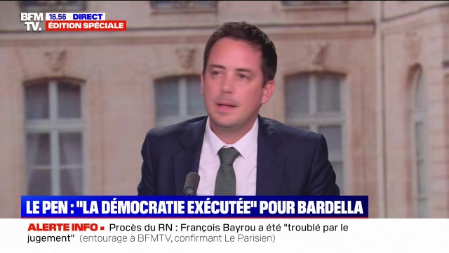 Marine Le Pen condamnée à 5 ans d'inéligibilité: Nous étudions tous les recours possibles , affirme Yoann Gillet (RN)