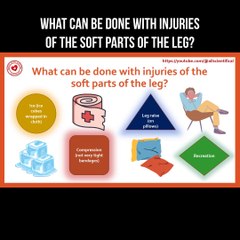 What can be done with traumas of the soft parts of the leg?
