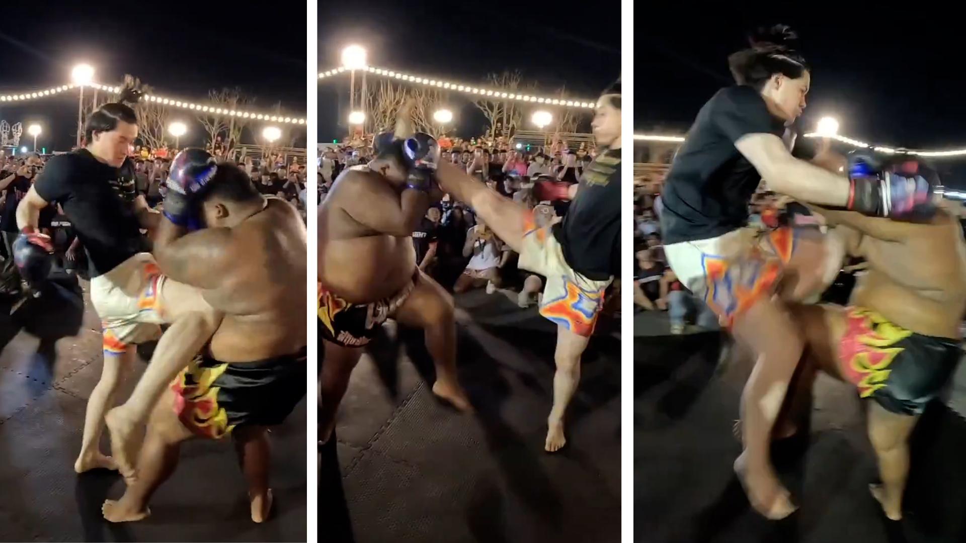 (VIDEO) The Most Brutal and Surreal Fight: Soap Opera Actor Knocks Out Heavyweight Thai Champion