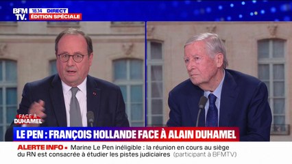 Procès RN: "La seule réaction que nous pouvons avoir, c'est de respecter l'indépendance de la Justice", affirme François Hollande