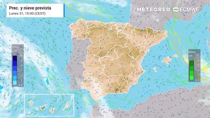 Tiempo muy lluvioso a partir del miércoles, con acumulados destacados