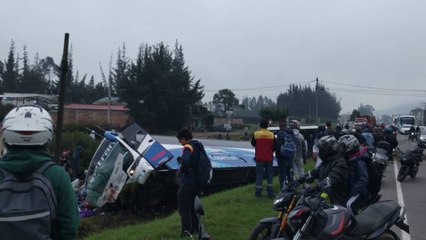 VIDEO | El momento exacto del accidente entre dos buses de servicio público en la vía Bogotá-Tunja