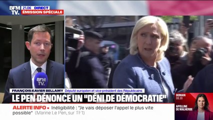 Marine Le Pen inéligible: "Ce qui s'est passé aujourd'hui est préoccupant et doit tous nous préoccuper", estime François-Xavier Bellamy (LR)