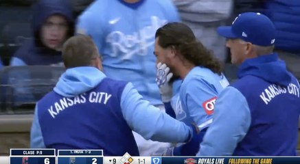 🔥 Emmanuel Clase lanza una recta a 99 mph y conecta en la cara con Jonathan India