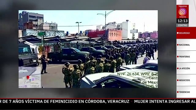 Autoridades locales y federales refuerzan seguridad en barrio de Tepito
