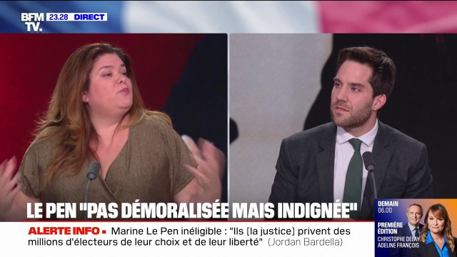Marine Le Pen inéligible: Il s'agit de faits qui ont couru pendant des années (...) ça fait longtemps que Marine Le Pen échappe à la justice , affirme Raquel Garrido (ancienne députée LFI)