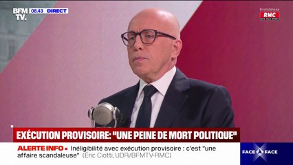 Condamnation de Marine Le Pen: Éric Ciotti "condamne" les menaces proférées à l'encontre des magistrats qui ont rendu le jugement