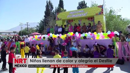 Niños llenan de color y alegría el Desfile de la Primavera en Castaños