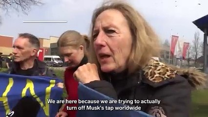 Elon Musk says "Tesla Takedown" demonstrators were paid to protest after seeing videos