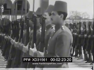 إل  الملك فاروق يتفقد الأكاديمية العسكرية المصرية 1940...