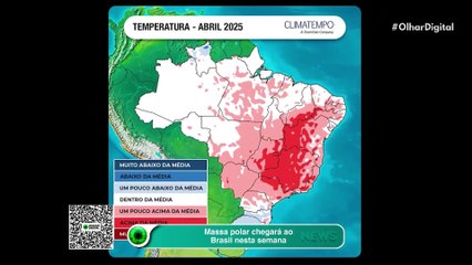 Massa polar chegará ao Brasil; saiba quando