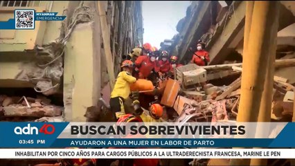 Luego de 60 horas del sismo en Myanmar continúan las labores para encontrar sobrevivientes