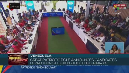 Venezuela: Great Patriotic Pole announces candidates for regionals elections to be held on May 25