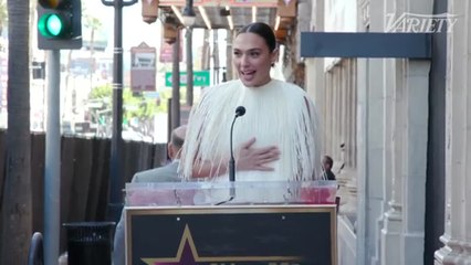 Gal Gadot speaks at Walk of Fame Ceremony