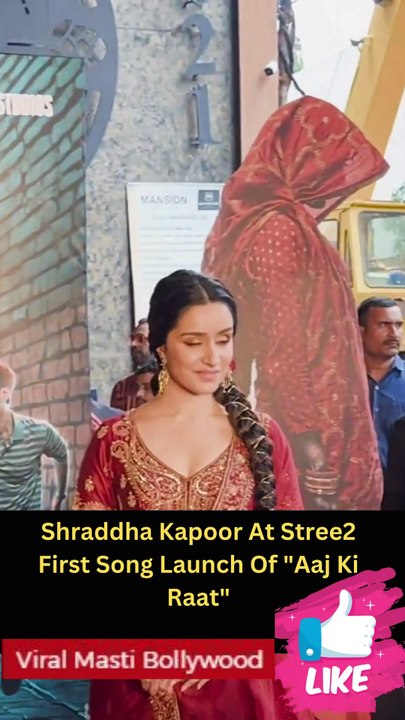 Shraddha Kapoor in Red Outfit at Stree 2 Song Launch Viral Masti Bollywood
