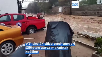Heves viharok pusztítottak a görögországi Mikónosz és Párosz szigetén