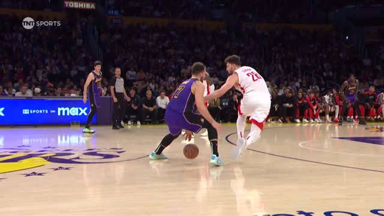 Doncic sends Sengun to the floor with an ankle breaker