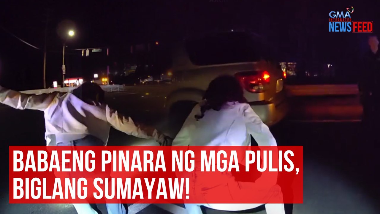 Babaeng pinara ng mga pulis, biglang sumayaw! | GMA Integrated Newsfeed
