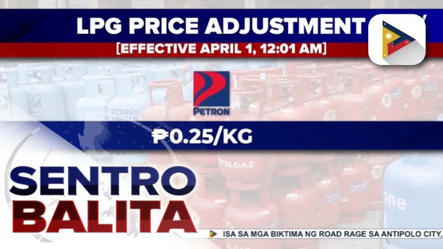 Bawas-presyo sa LPG, ipinatupad ngayong unang araw ng Abril