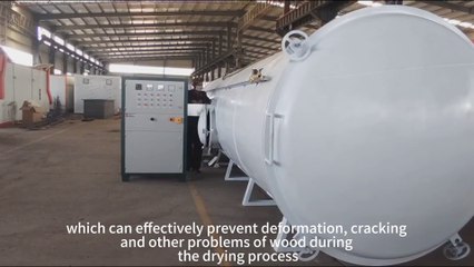 The wood high-frequency vacuum dryer