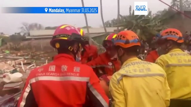 Woman rescued from rubble in Myanmar as hope for earthquake survivors fades