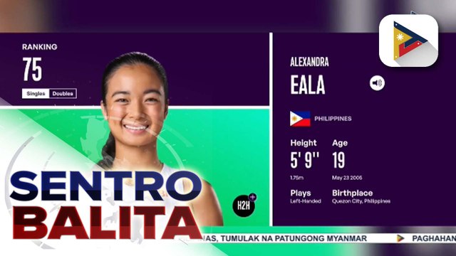 Filipina tennis sensation Alex Eala, No. 75 na sa WTA Rankings