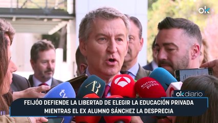 Feijóo defiende la libertad de elegir la educación privada mientras el ex alumno Sánchez la desprecia