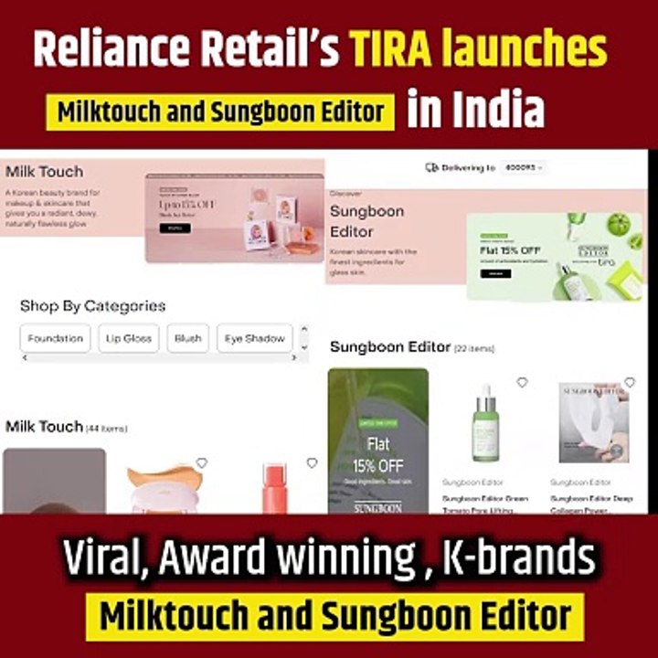 TIRA brings Milktouch & Sungboon Editor to India! 🇮🇳   #1 K-beauty skincare and makeup, plus the power of ingredients.  #ExclusiveLaunch #SkincareRevolution #TIRA #Milktouch #SungboonEditor #TechIndia #MilktouchIndia #KBeautyIndia #GlowLikeKorea #Flawle