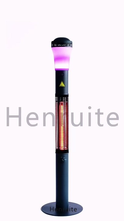 Freestanding Halogen Infrared Outdoor Heater Patio Tip Over Switch 2000W Terrace Heater