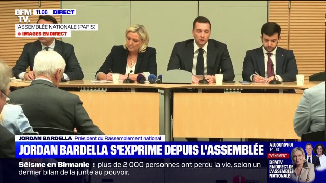 Une négation de l'État de droit : Jordan Bardella s'exprime au lendemain de la condamnation de Marine Le Pen