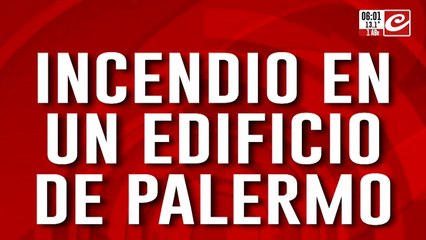 Fuego y pánico en Palermo: se incendia un edificio y evacúan a todos los vecinos