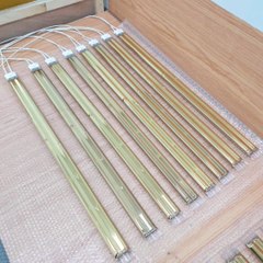 Type B Half Gold Twin Tube Heat Lamps 600mm 380v 1000w Halogen Infrared Heating Lamp for Glass Cutting Machine