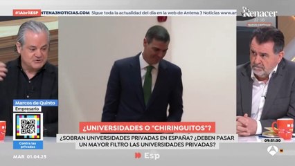 Marcos de Quinto utiliza a Begoña para destruir a Sánchez en su ataque a la universidad privada
