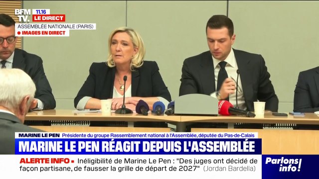 Procès du RN: Le système a sorti la bombe nucléaire parce que nous sommes sur le point de gagner les élections , assure Marine Le Pen