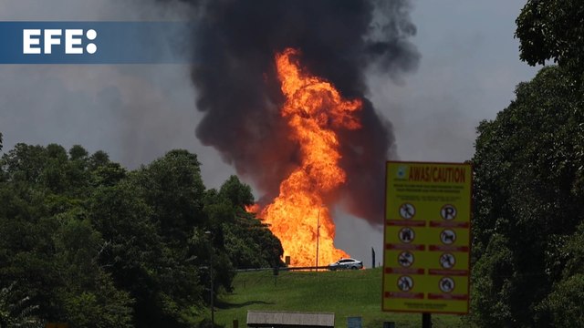 Al menos 63 heridos por un incendio provocado por una fuga en un gaseoducto de Malasia