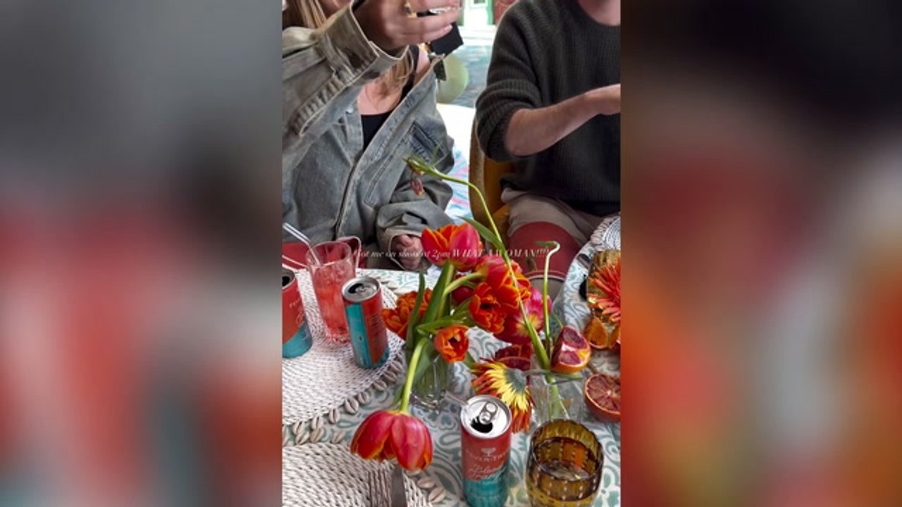 Maura Higgins downs shots with Margot Robbie