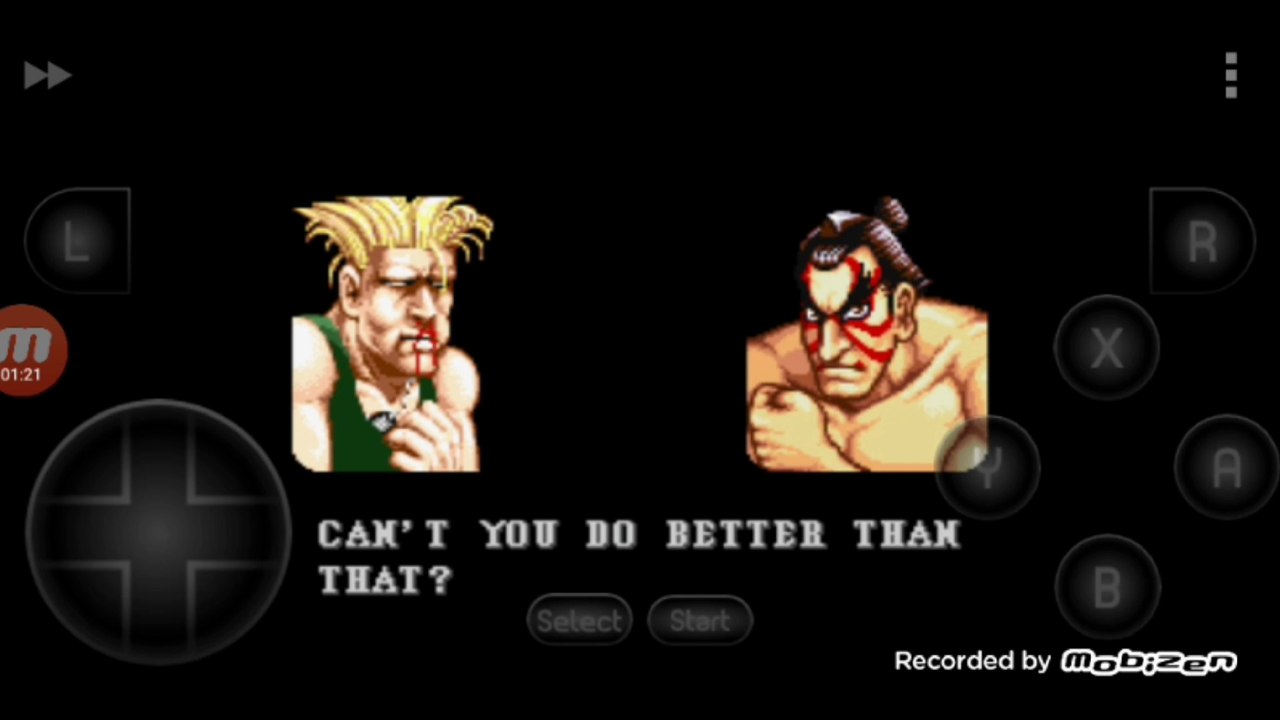 Street Fighter II Turbo: Hyper Fighting Guile vs E. Honda Guile é derrotado por E. Honda